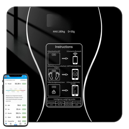 Smart Body Fat Scale – Bluetooth Digital Weight Scale with APP Sync & Body Composition Analyzer